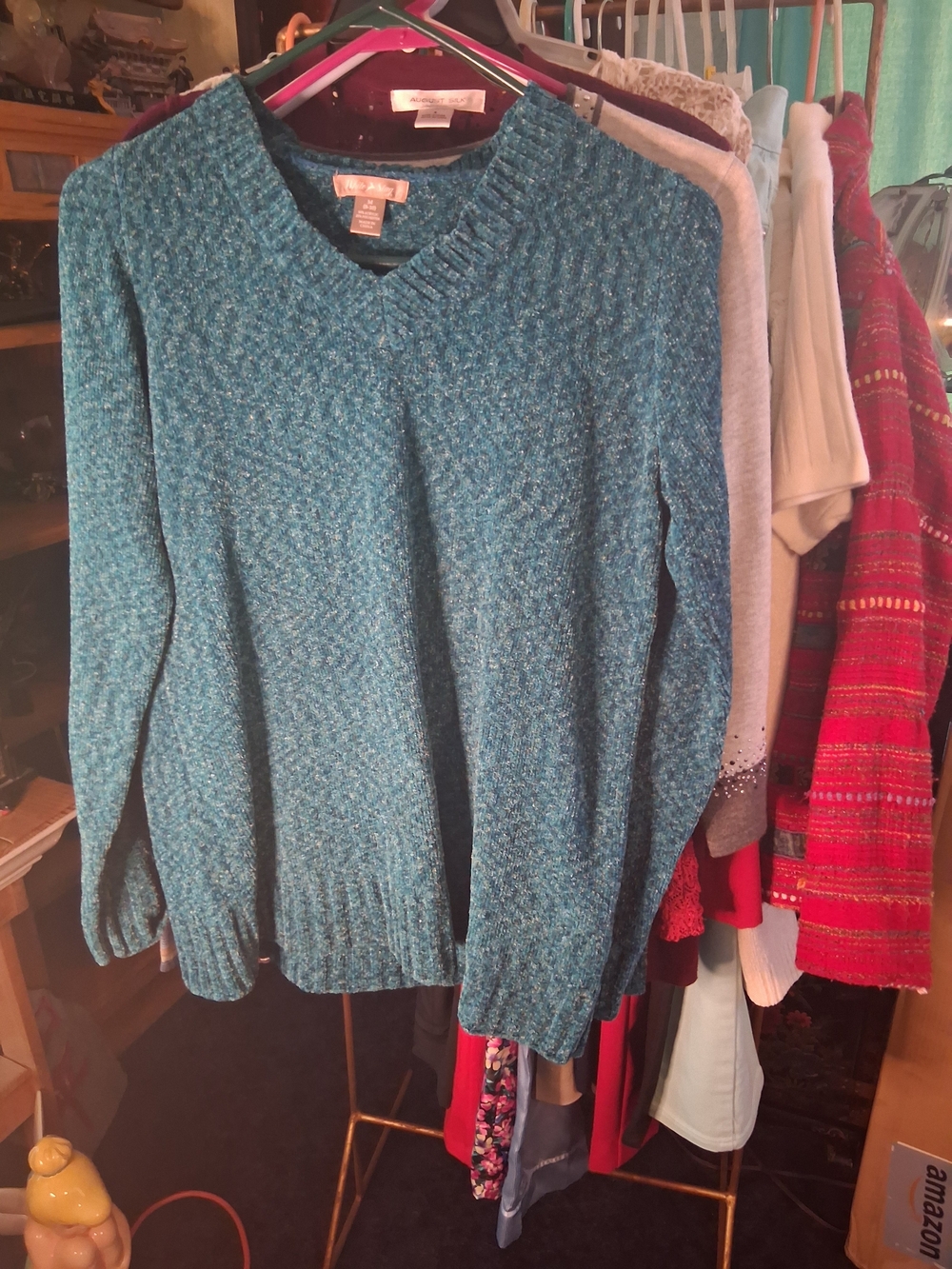 White Stag Teal V-Neck Sweater